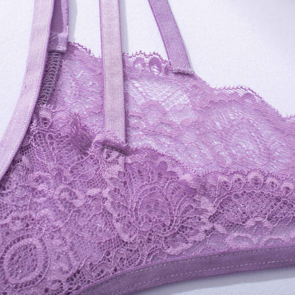 Lavender Whisper Sheer Balconette Lingerie Set Panty Details